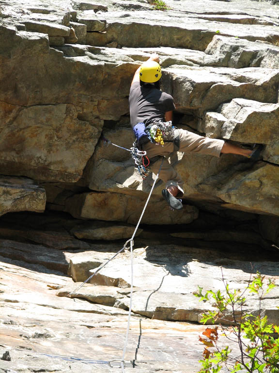 Aramy leading Arch Direct (Category:  Rock Climbing)