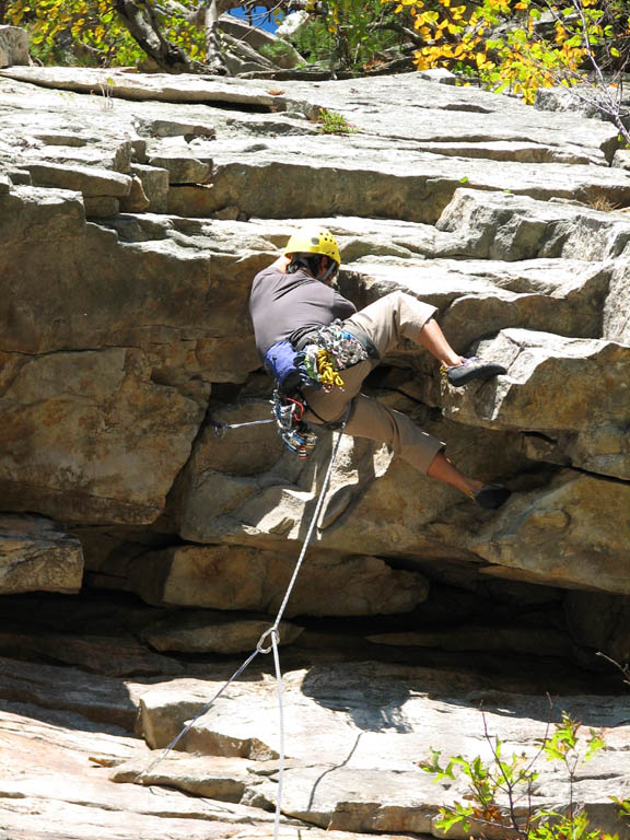 Aramy leading Arch Direct (Category:  Rock Climbing)