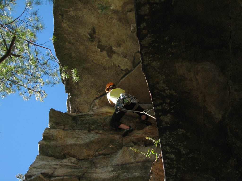 Kristin leading Wrist (Category:  Rock Climbing)