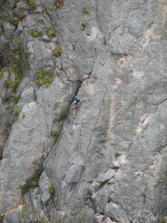 Beth climbing on Mini Super Wall.  Shot from Space Boyz. (Category:  Rock Climbing)