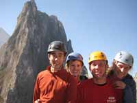 Kenny, Jess, Keith and Julia at the top of Super Nova. (Category:  Rock Climbing)