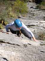 Beth following Yankee Clipper. (Category:  Rock Climbing)