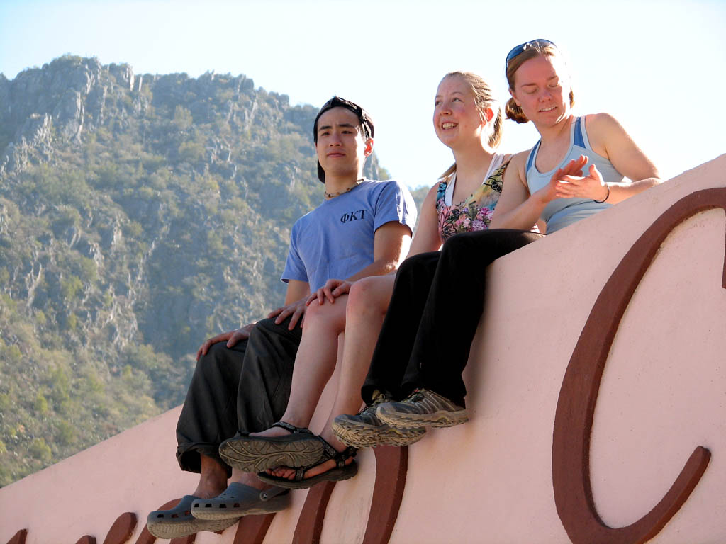 Posing at the entrance to Potrero Chico. (Category:  Rock Climbing)