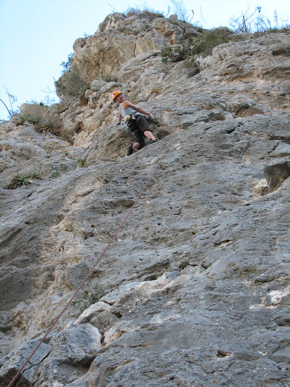 Climbing at Mini Super. (Category:  Rock Climbing)