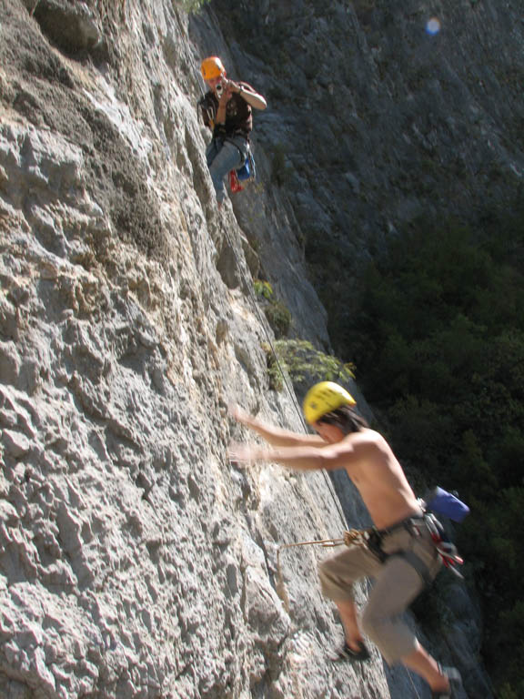 Falling on Muffin Man. (Category:  Rock Climbing)