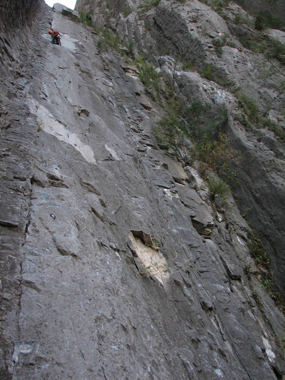 Kristin after leading the 5.11a pitch. (Category:  Rock Climbing)