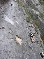 Beth following the first pitch of Super Nova. (Category:  Rock Climbing)