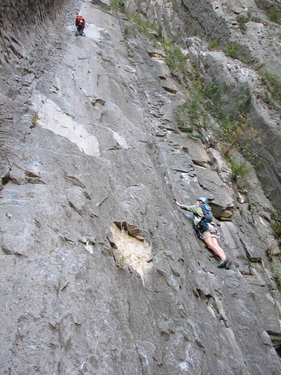 Beth following the first pitch of Super Nova. (Category:  Rock Climbing)