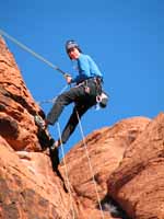 Shawn cleaning (Category:  Rock Climbing)