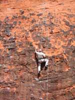 Howard climbing at The Gallery. (Category:  Rock Climbing)