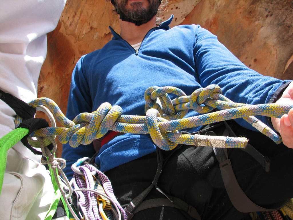 Me and Mark tied in to the same rope for the first time ever. (Category:  Rock Climbing)