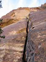 The start of Triassic Sands. (Category:  Rock Climbing)