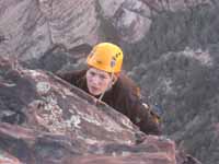 Stitty on Crimson Chrysalis. (Category:  Rock Climbing)