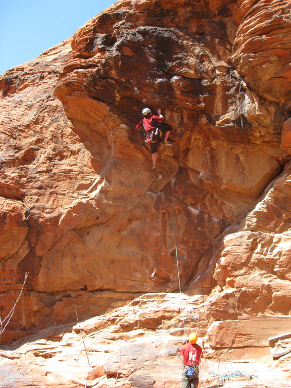 Mike on Sweet Pain. (Category:  Rock Climbing)