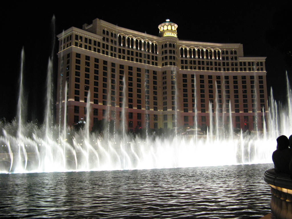 The Bellagio fountain. (Category:  Rock Climbing)