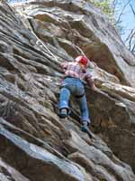 Pulling the final roof. (Category:  Rock Climbing)