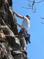 Nick leading pitch 2 of Morning After. (Category:  Rock Climbing)