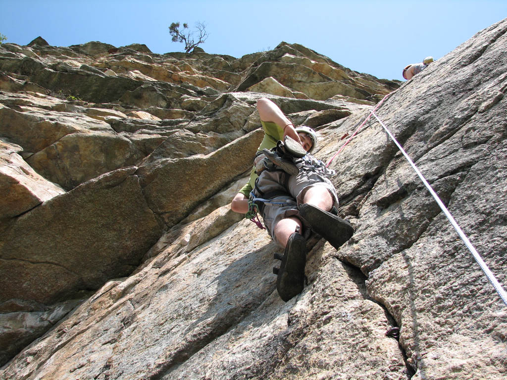 Guy following Birdland. (Category:  Rock Climbing)