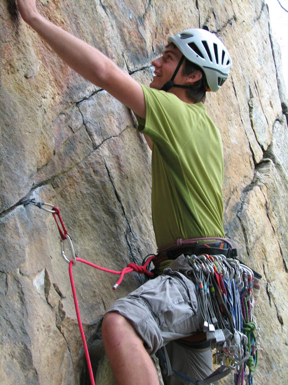 Guy leading Disneyland. (Category:  Rock Climbing)