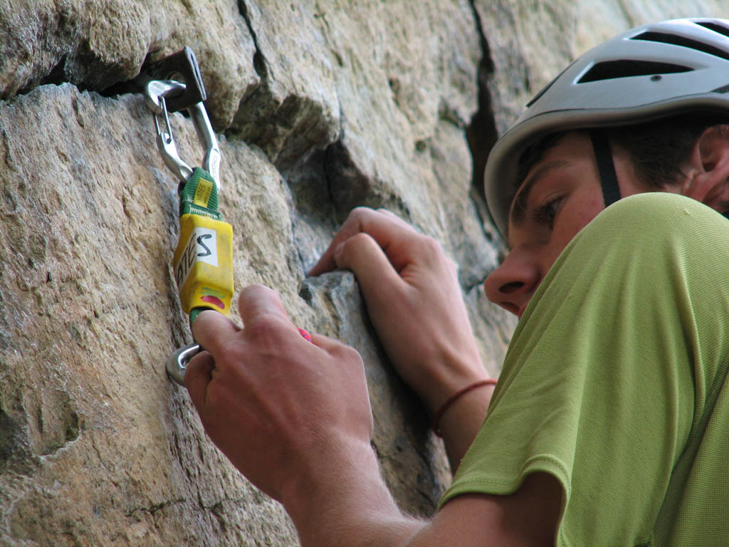 Guy leading Disneyland. (Category:  Rock Climbing)