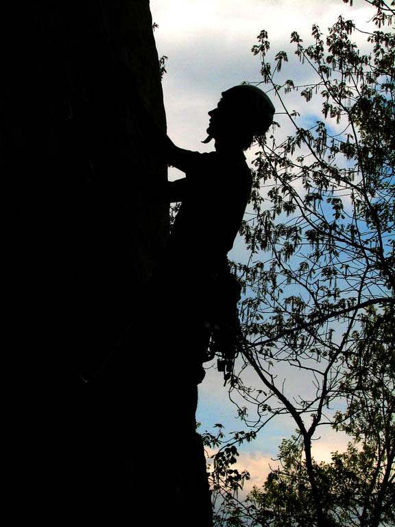 Guy leading Disneyland. (Category:  Rock Climbing)