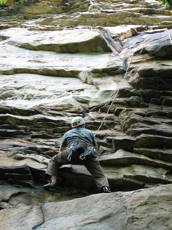 Jason climbing The Good Book. (Category:  Rock Climbing)