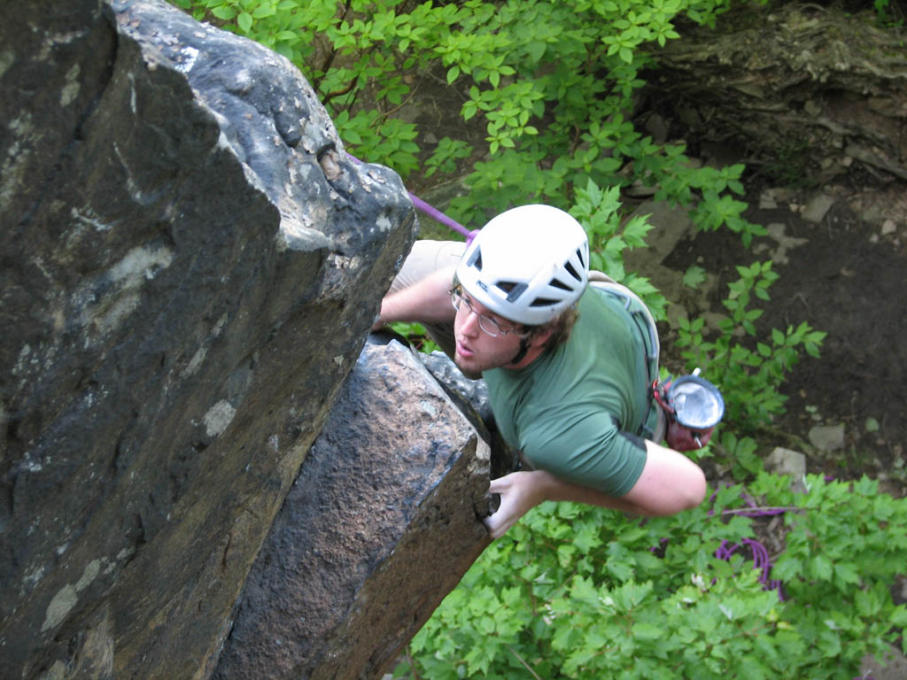 Mike working Pure Power. (Category:  Rock Climbing)