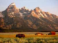 Sunrise in the Tetons. (Category:  Rock Climbing)