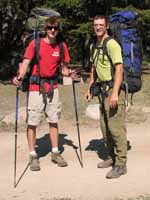 Guy and me ready to start hiking. (Category:  Rock Climbing)