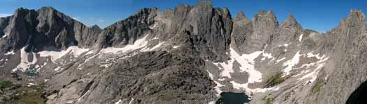 Cirque of the Towers seen from the summit of Pingora. (Category:  Rock Climbing)