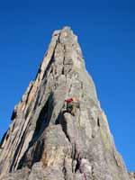 Leading the sidewalk pitch. (Category:  Rock Climbing)