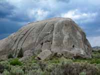 Storm rolling in over Elephant Rock. (Category:  Rock Climbing)