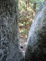 The view from inside Sunshine Chimney Centre. (Category:  Rock Climbing)