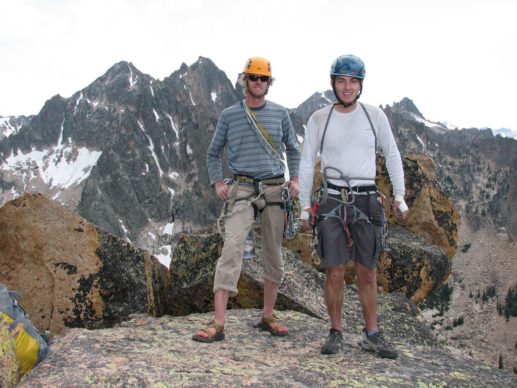 Adam and Dave -- two climbers we met -- at the top of Mountaineer's Route. (Category:  Rock Climbing)