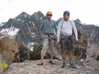 Adam and Dave -- two climbers we met -- at the top of Mountaineer's Route. (Category:  Rock Climbing)