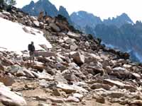 Starting the descent from Elephant's Perch. (Category:  Rock Climbing)