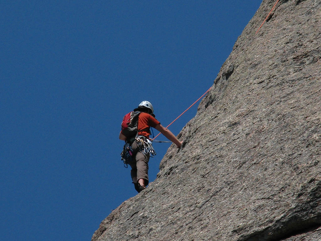 We met two nice couples from Colorado who were climbing Theater of Shadows right behind us. (Category:  Rock Climbing)