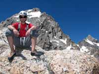 Guy on the summit of Disappointment Peak. (Category:  Rock Climbing)