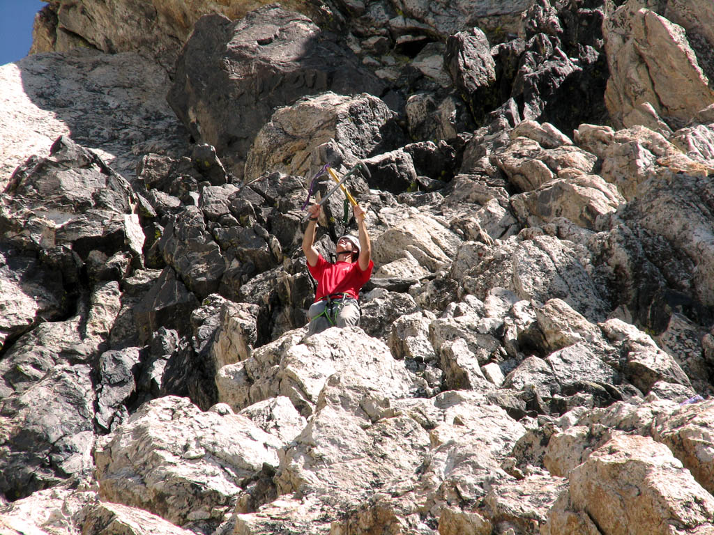 Me after retrieving the ice axes. (Category:  Rock Climbing)