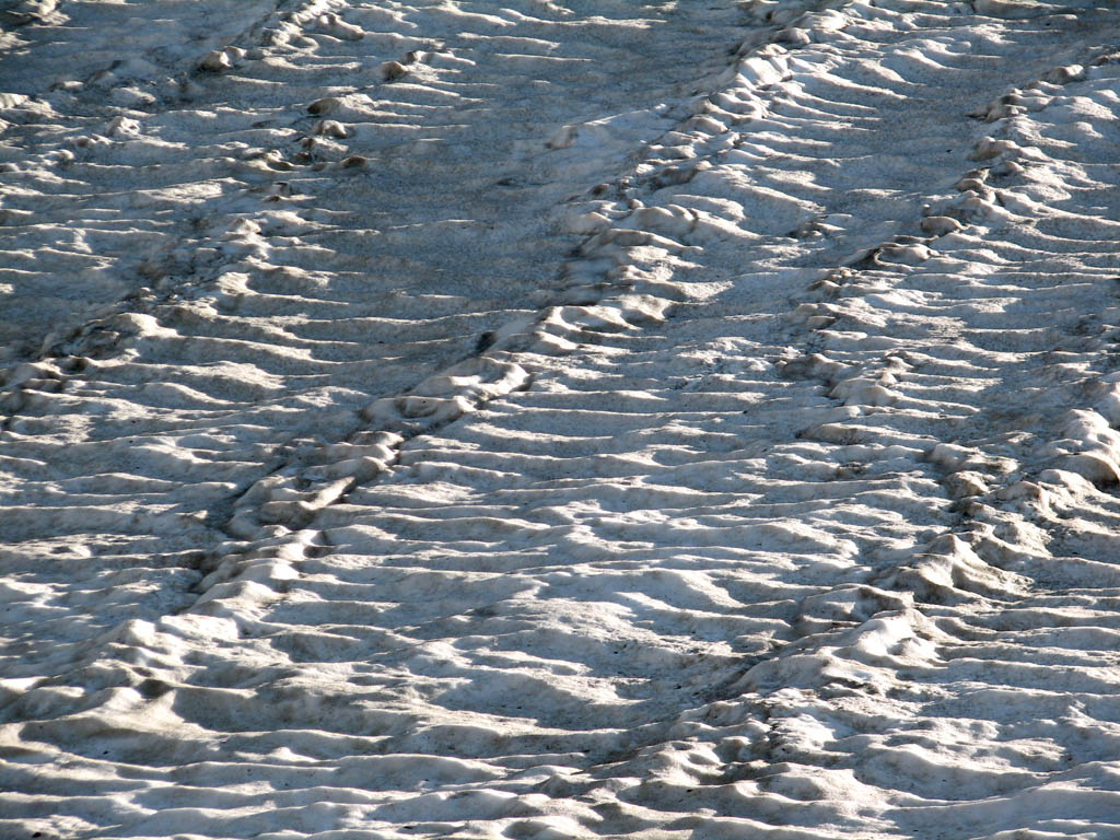 Cool patterns in the snow. (Category:  Rock Climbing)