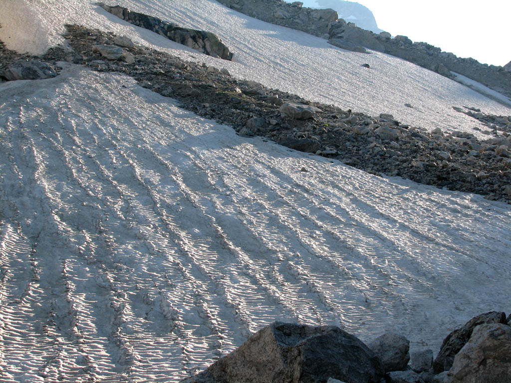 Cool patterns in the snow. (Category:  Rock Climbing)