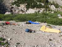 Resting after getting down from the Grand. (Category:  Rock Climbing)