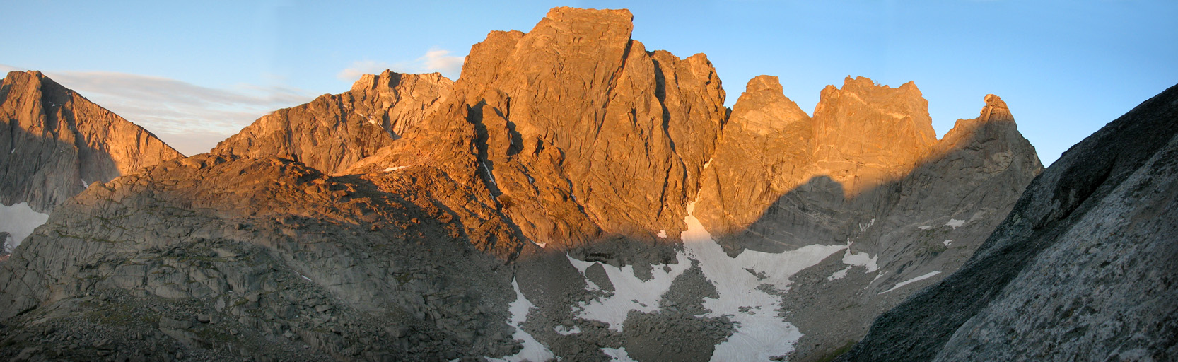 Sunrise in the Cirque. (Category:  Rock Climbing)