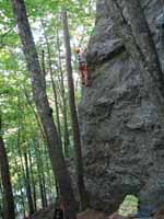 Jess on Asbury Park. (Category:  Rock Climbing)