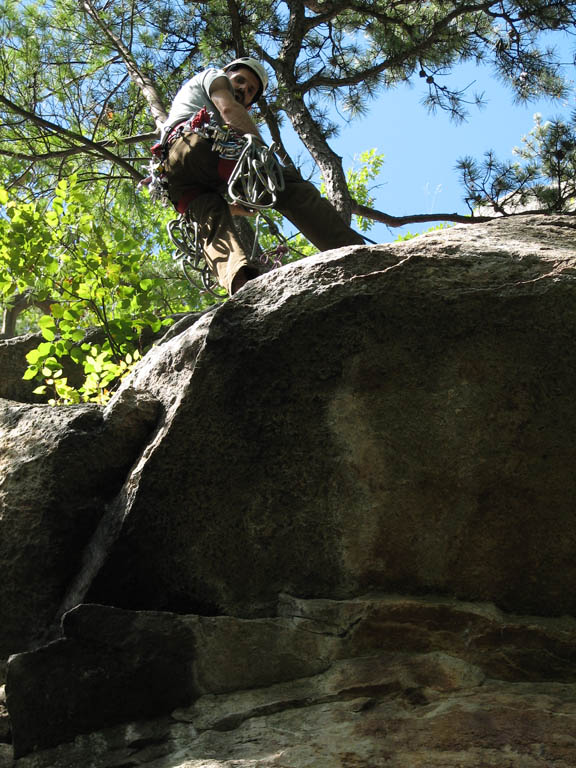 Josh leading RMC. (Category:  Rock Climbing)