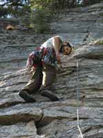 Josh leading RMC. (Category:  Rock Climbing)