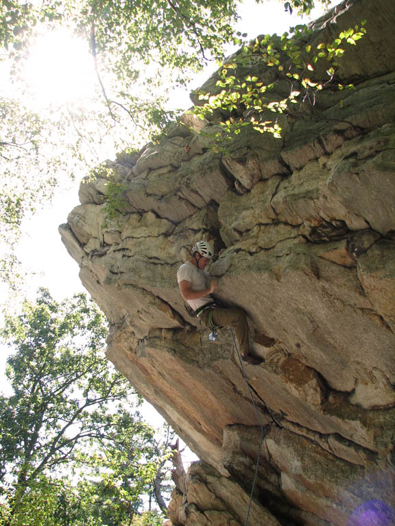 Leading Colorful Crack. (Category:  Rock Climbing)