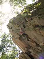 Leading Colorful Crack. (Category:  Rock Climbing)