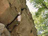 This move really hurt my shoulder.  I should probably finish rehab before climbing hard.  Probably. (Category:  Rock Climbing)