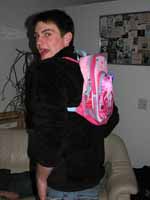 Guy and his Purfect backpack! (Category:  Party)